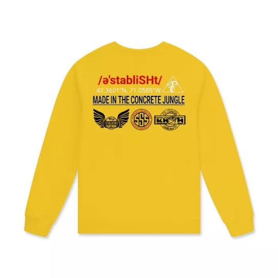 "/ə'stabliSHt/" Crew Neck